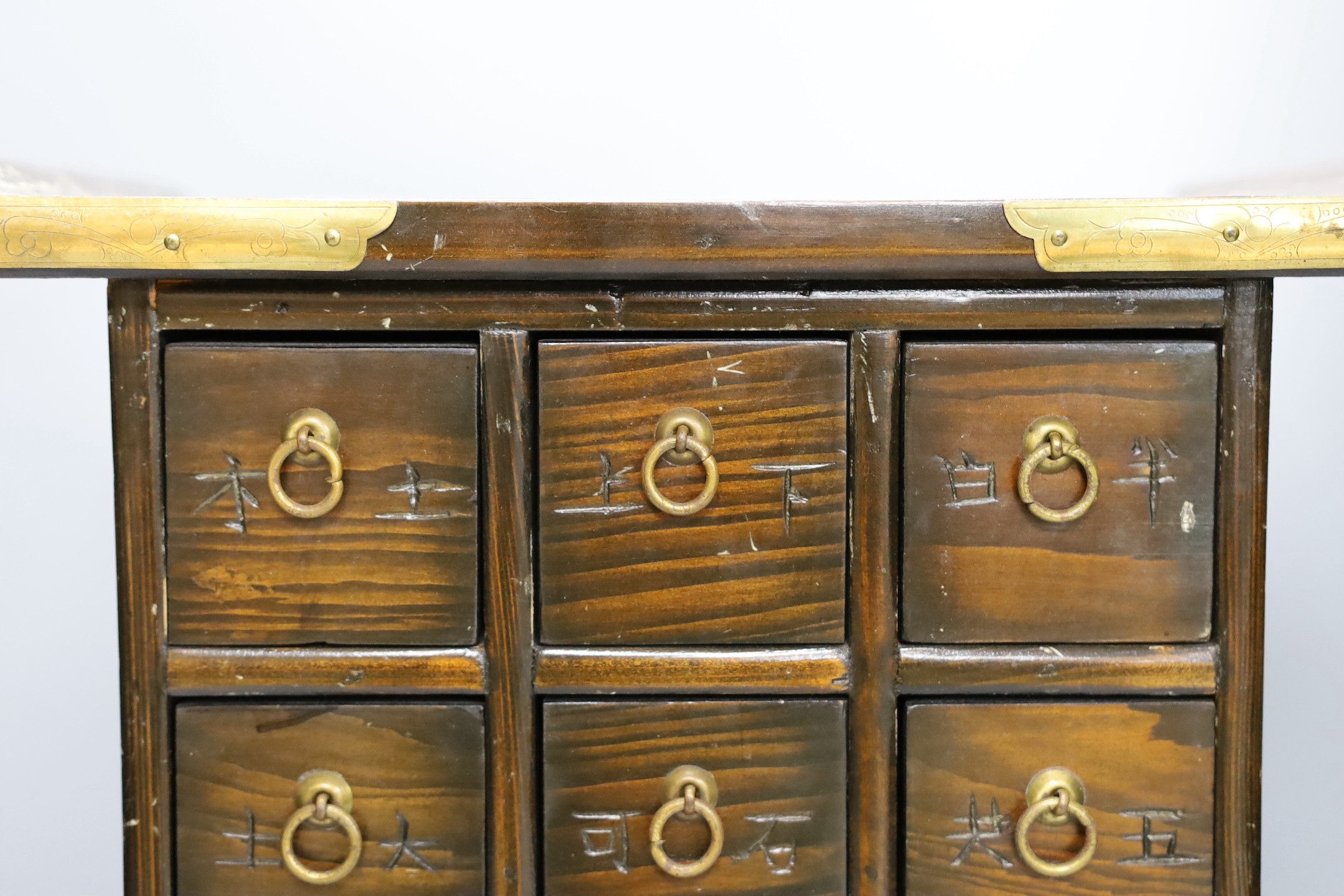 A Korean medicine chest, 38x39x27cm